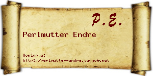 Perlmutter Endre névjegykártya